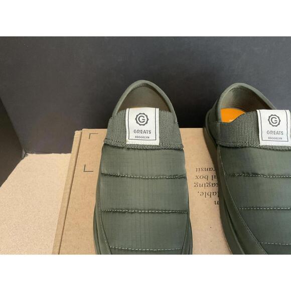 New! GREATS Brooklyn Foster Unisex Green Slippers. Size Mens 8. Womens 10. main image 4